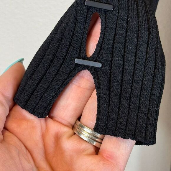 NWOT Jonathan Simkhai Tamera Metal Detail Long Sleeve Knit Mini Dress Small - Picture 4 of 11